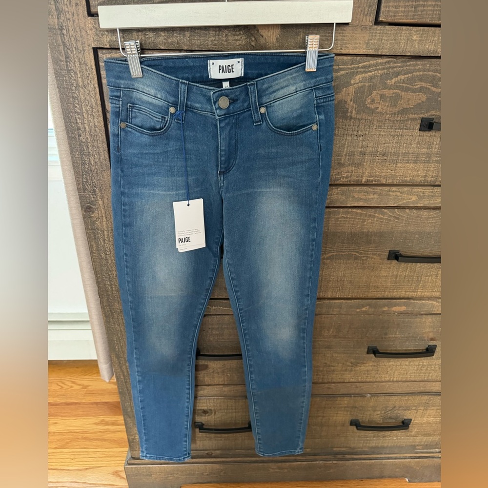 NWT PAIGE Women's Classic Blue Skinny Jeans